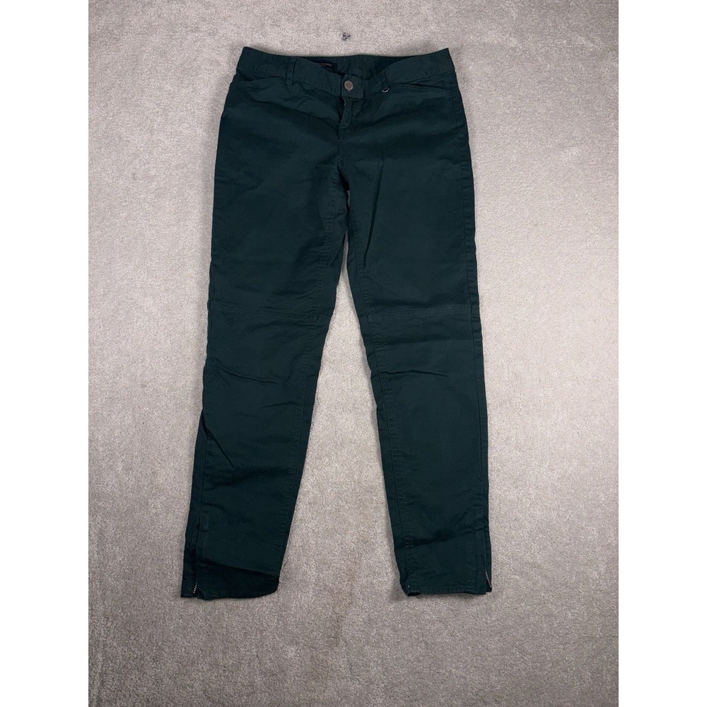 brooks brothers natalie fit pants ankle zip 4 Green Straight